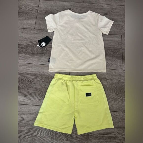 Volcom Graphic Tee and Neon Shorts Set - Picture 2 of 5